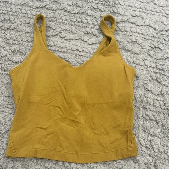 Mustard Yellow Athletic Crop Top - Picture 5 of 6
